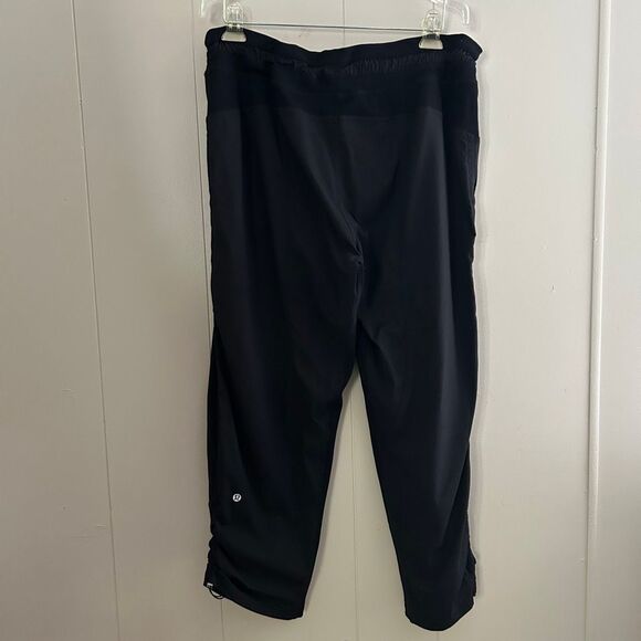 Lululemon Dance Studio Crop Pants Black | Size 14 | Drawstring Waist Lightweight - Picture 2 of 9